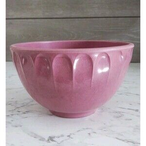 Vintage Boonton Thumbprint Raspberry Pink Mixing Bowl 511A Melamine 2 Quart